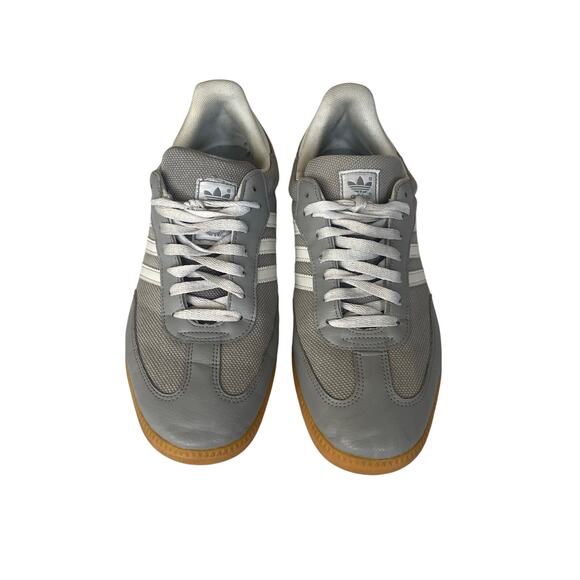 Adidas Samba Men's Size 13 Gray White D74396 2014 Rare Gum Sole Leather Sneakers - Picture 4 of 7